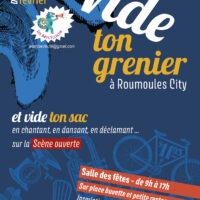 Affiche "Vide ton grenier" pour l'association Eclectik